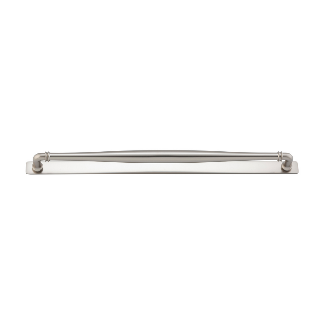 Sarlat Cabinet Pull with Backplate Satin Nickel CTC 450mm