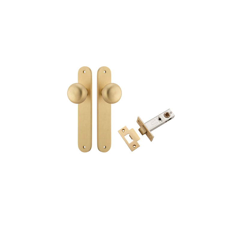 Cambridge Knob Oval Brushed Brass Passage Kit