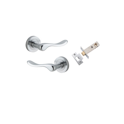 Stirling Lever on Rose Brushed Chrome Passage Kit