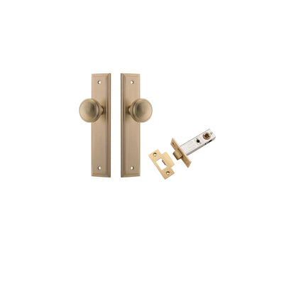 Paddington Knob Stepped Brushed Brass Passage Kit