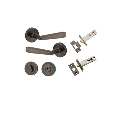 Copenhagen Lever on Rose Signature Brass Privacy Kit