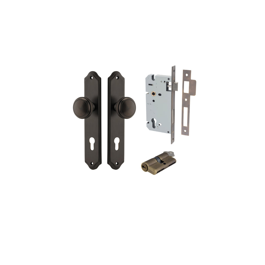 Paddington Knob Shouldered Signature Brass Entrance Kit - Key/Key