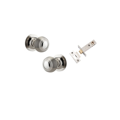 Guildford Knob on Rose Polished Nickel Passage Kit