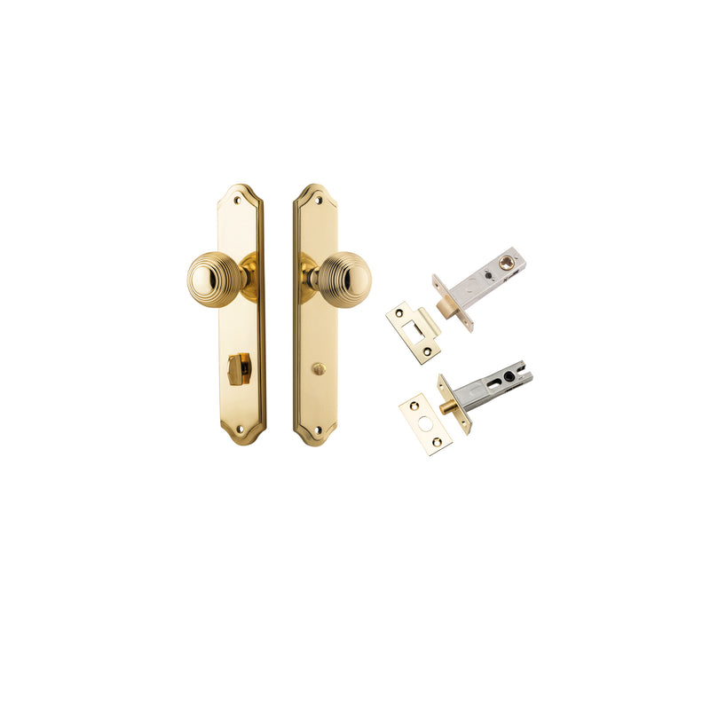 Guildford Knob Shouldered Polished Brass Privacy Kit