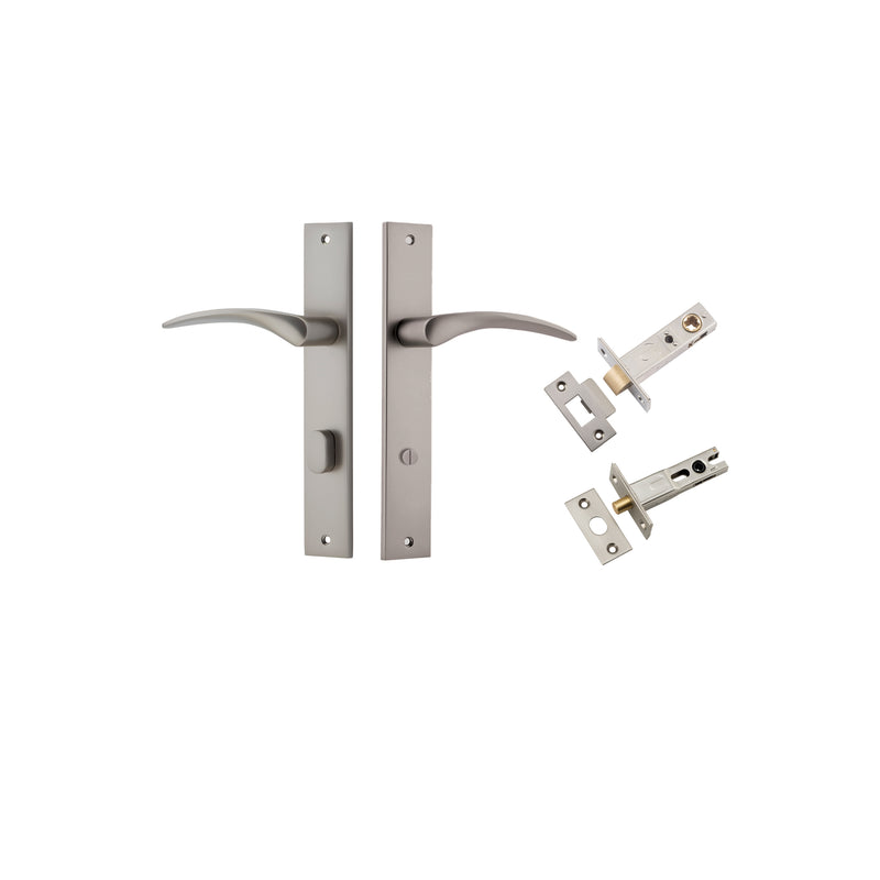 Oxford Lever Rectangular Satin Nickel Privacy Kit