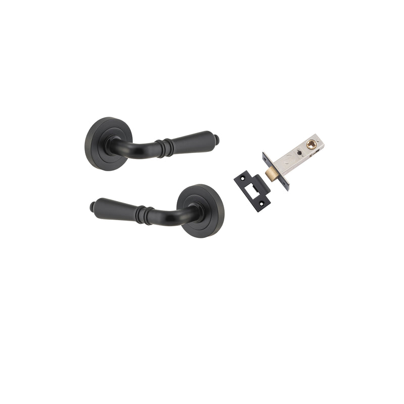 Sarlat Lever on Rose Matt Black Passage Kit