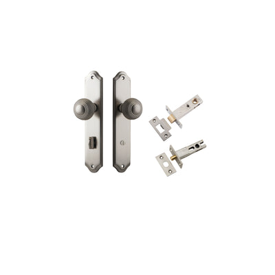 Guildford Knob Shouldered Satin Nickel Privacy Kit