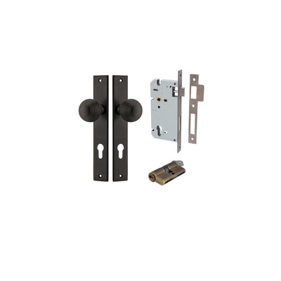 Guildford Knob Rectangular Signature Brass Entrance Kit - Key/Key