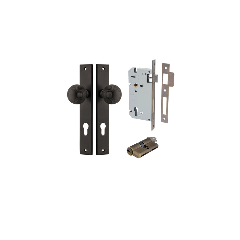 Guildford Knob Rectangular Signature Brass Entrance Kit - Key/Key