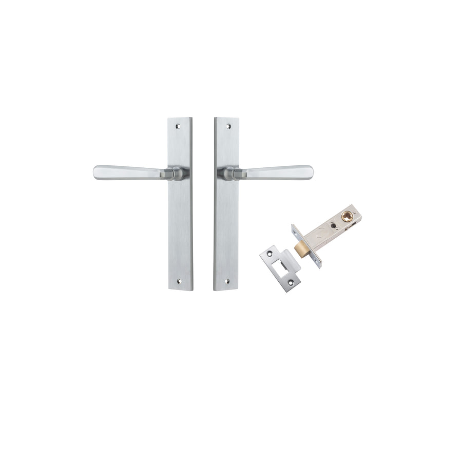 Copenhagen Lever Rectangular Brushed Chrome Passage Kit