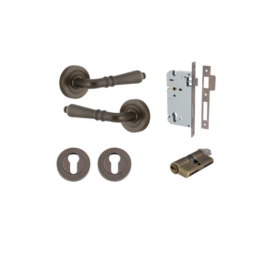 Sarlat Lever on Rose Signature Brass Entrance Kit - Key/Key