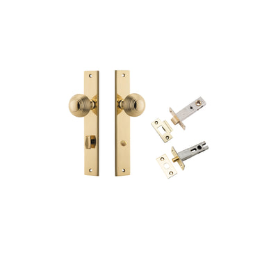 Guildford Knob Rectangular Polished Brass Privacy Kit