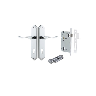 Stirling Lever Shouldered Polished Chrome Entrance Kit - Key/Thumb Turn