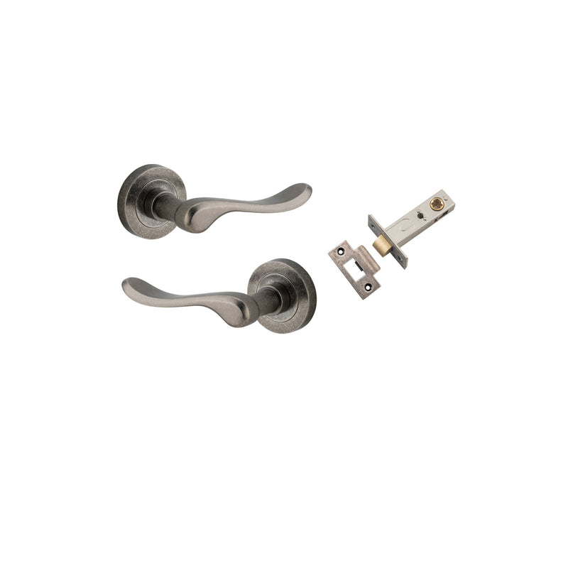 Stirling Lever on Rose Distressed Nickel Passage Kit