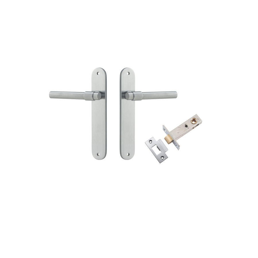 Helsinki Lever Oval Brushed Chrome Passage Kit