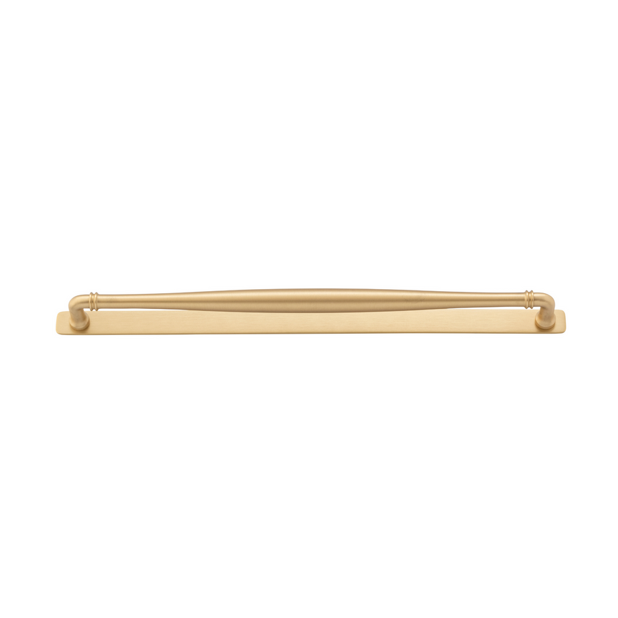 Sarlat Cabinet Pull with Backplate Brushed Brass CTC 450mm