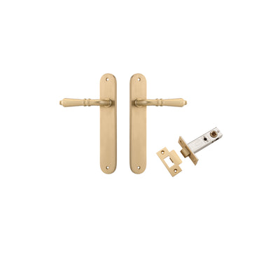 Sarlat Lever Oval Brushed Brass Passage Kit