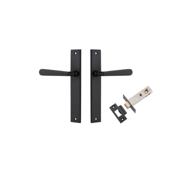 Copenhagen Lever Rectangular Matt Black Passage Kit