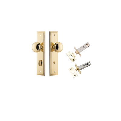 Paddington Knob Stepped Polished Brass Privacy Kit