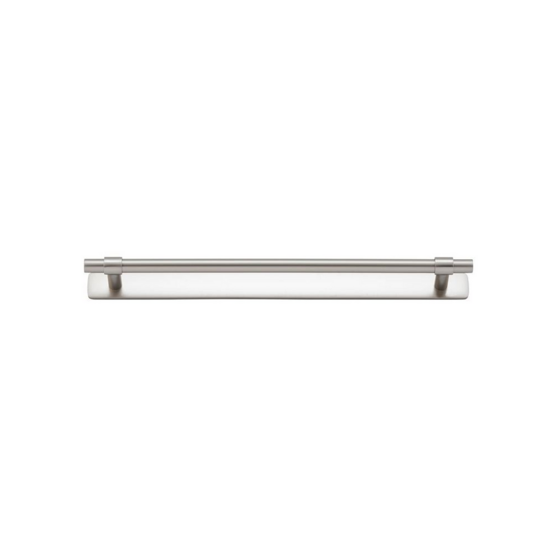 Helsinki Cabinet Pull with Backplate Satin Nickel CTC 256mm