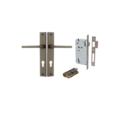 Baltimore Lever Rectangular Signature Brass Entrance Kit - Key/Key