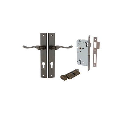 Stirling Lever Rectangular Signature Brass Entrance Kit - Key/Thumb Turn