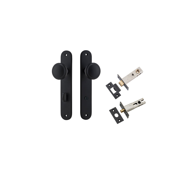 Paddington Knob Oval Matt Black Privacy Kit