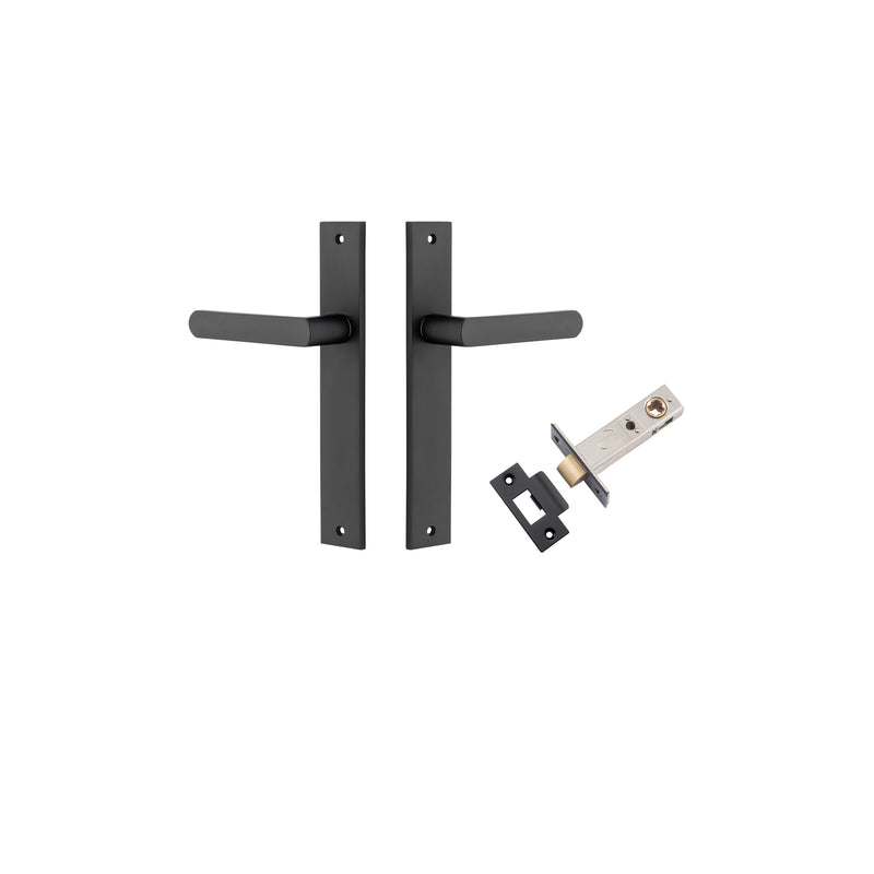 Osaka Lever Rectangular Matt Black Passage Kit