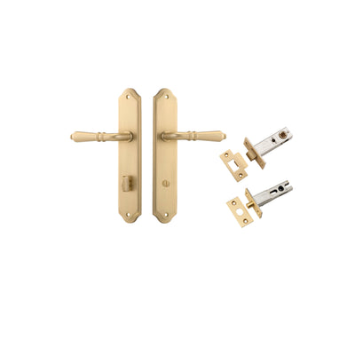 Sarlat Lever Shouldered Brushed Brass Privacy Kit