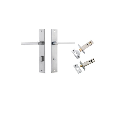 Baltimore Lever Rectangular Brushed Chrome Privacy Kit