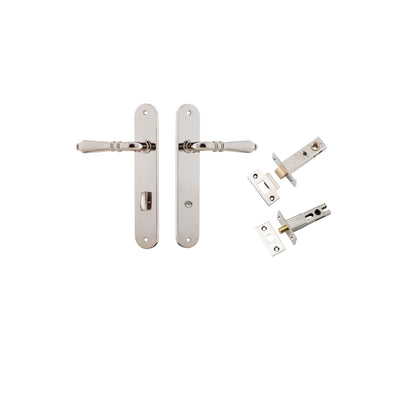 Sarlat Lever Oval Polished Nickel Privacy Kit