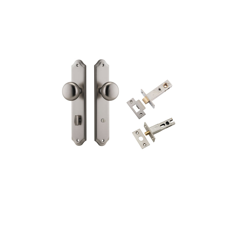 Cambridge Knob Shouldered Satin Nickel Privacy Kit