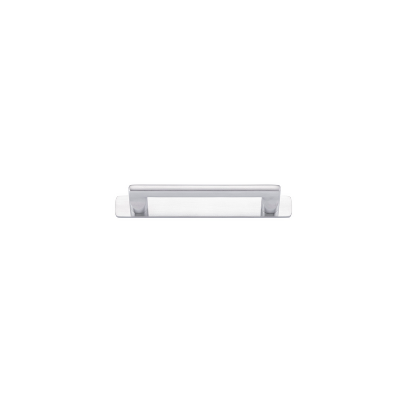 Baltimore Cabinet Pull with Backplate Brushed Chrome CTC 128mm