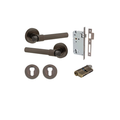 Helsinki Lever on Rose Signature Brass Entrance Kit - Key/Key