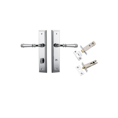 Verona Lever Stepped Polished Chrome Privacy Kit