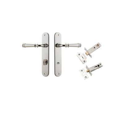 Verona Lever Oval Polished Nickel Privacy Kit