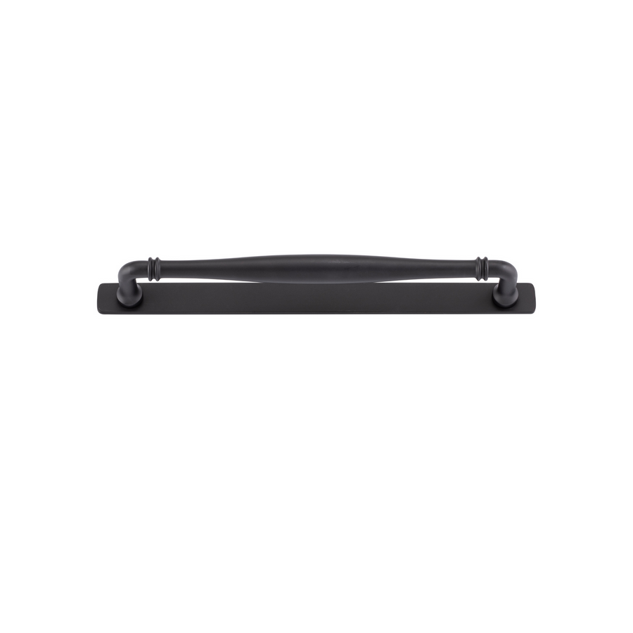 Sarlat Cabinet Pull with Backplate Matt Black CTC 256mm