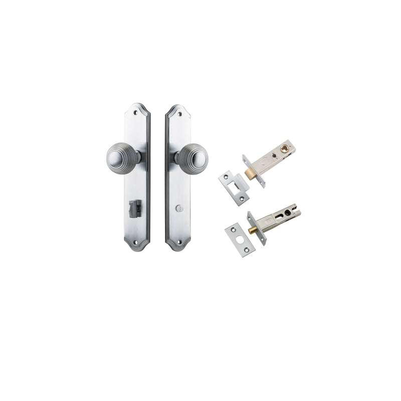 Guildford Knob Shouldered Brushed Chrome Privacy Kit