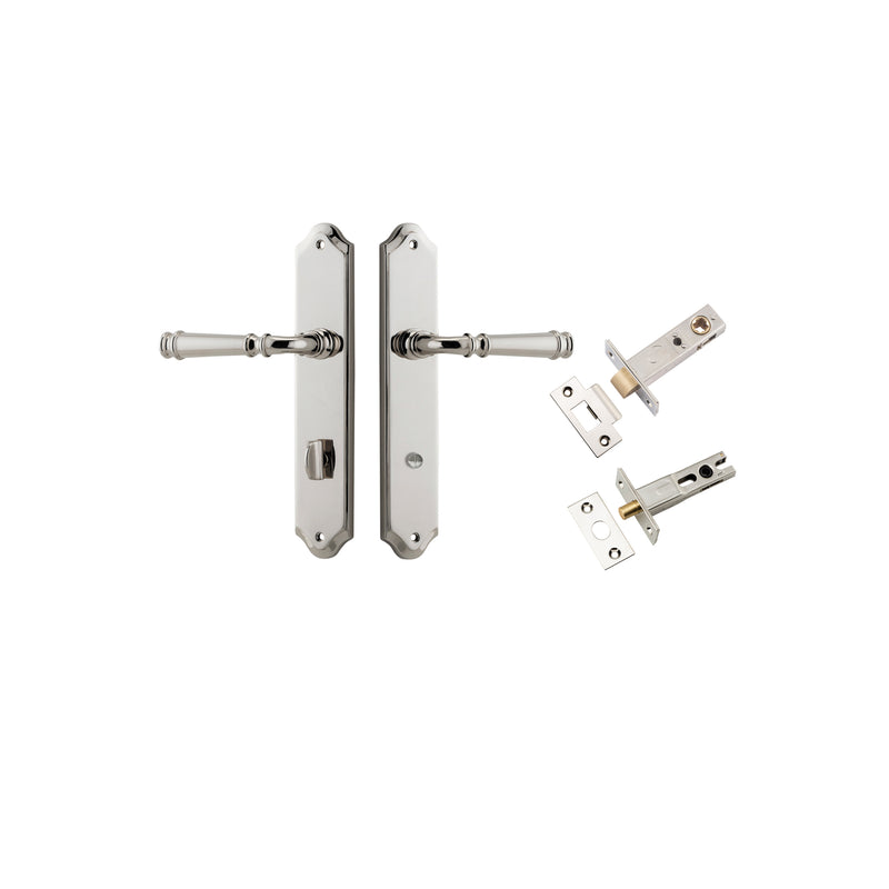 Verona Lever Shouldered Polished Nickel Privacy Kit