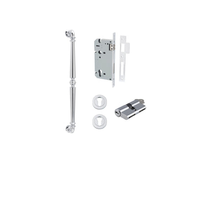 Sarlat Pull Handle Polished Chrome 450mm Entrance Kit - Key/Key