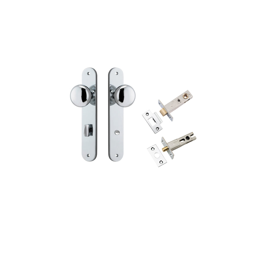 Cambridge Knob Oval Polished Chrome Privacy Kit