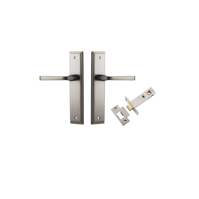 Annecy Lever Stepped Satin Nickel Passage Kit