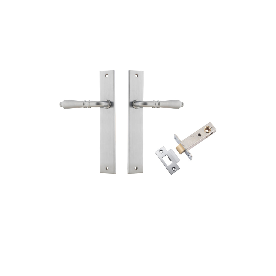 Sarlat Lever Rectangular Brushed Chrome Passage Kit