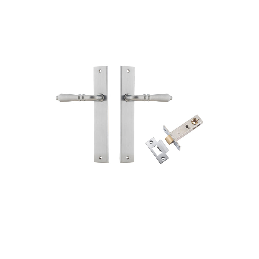 Sarlat Lever Rectangular Brushed Chrome Passage Kit