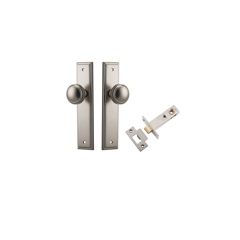 Paddington Knob Stepped Satin Nickel Passage Kit