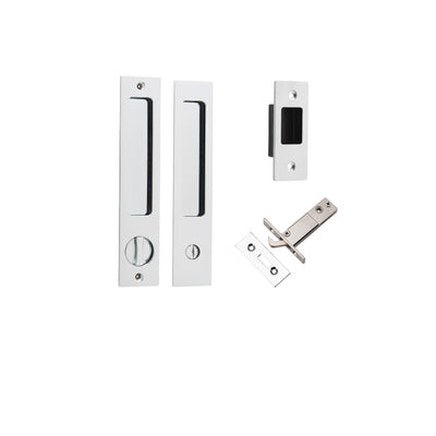 Sliding Door Privacy Kit Rectangular Polished Chrome