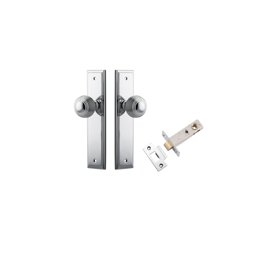 Guildford Knob Stepped Polished Chrome Passage Kit