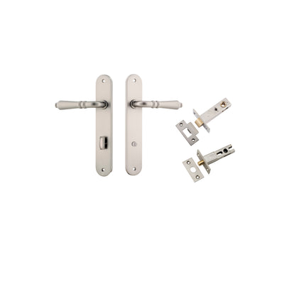 Sarlat Lever Oval Satin Nickel Privacy Kit