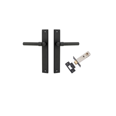 Helsinki Lever Rectangular Matt Black Passage Kit