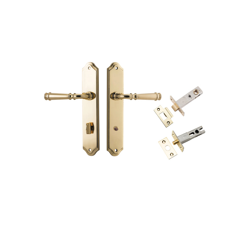 Verona Lever Shouldered Polished Brass Privacy Kit